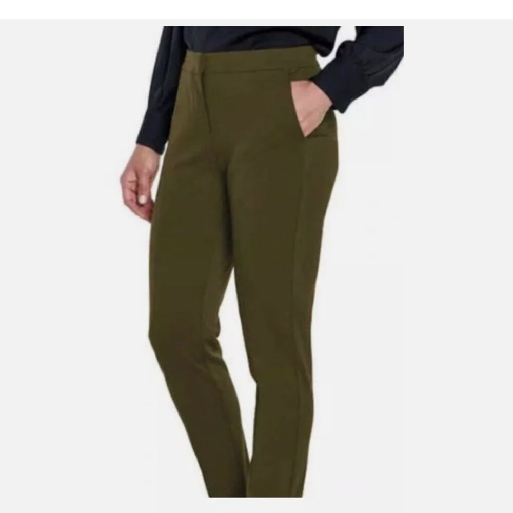 Banana Republic Ladies Olive Green Ponte Pant Size 6 - Picture 2 of 3